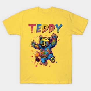 Teddy Bear Cool Techno Dancing Zombie Teddy Bear T-Shirt